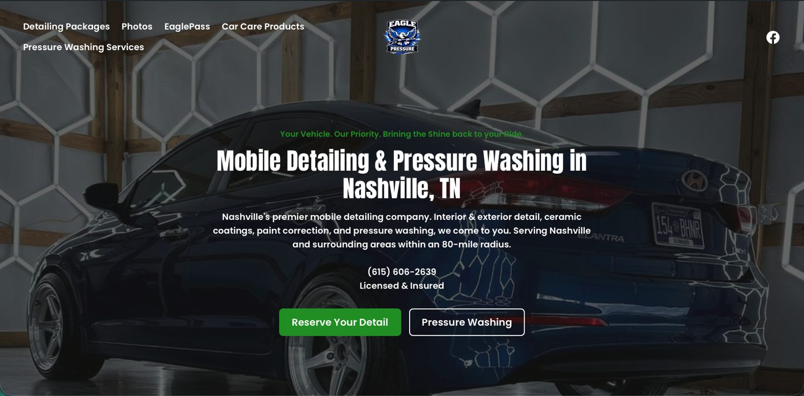 Eagle Pressure & Detailing website
